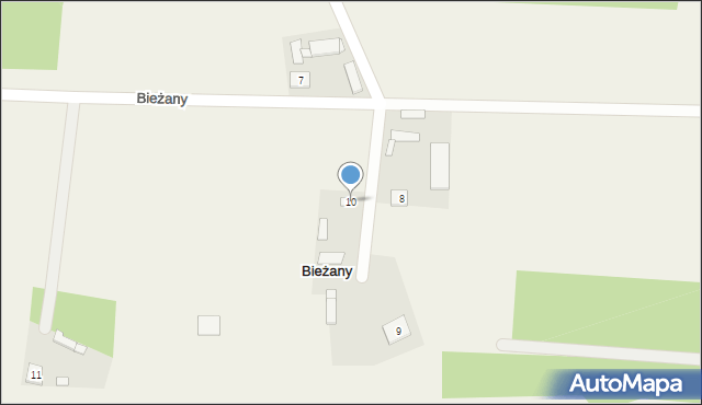 Bieżany, Bieżany, 10, mapa Bieżany