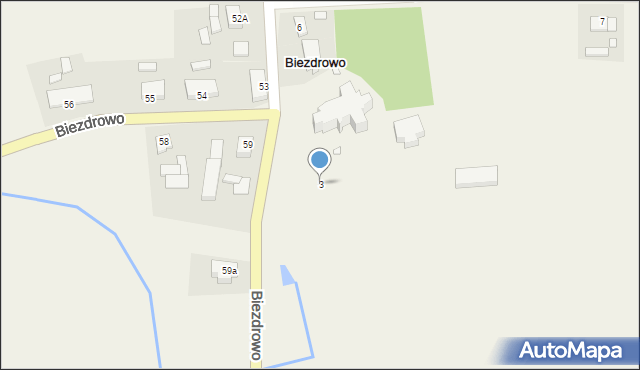 Biezdrowo, Biezdrowo, 3, mapa Biezdrowo