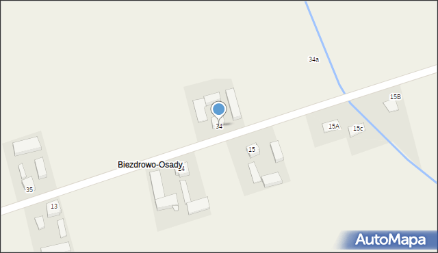 Biezdrowo, Biezdrowo, 34, mapa Biezdrowo