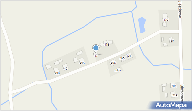 Biezdrowo, Biezdrowo, 47, mapa Biezdrowo