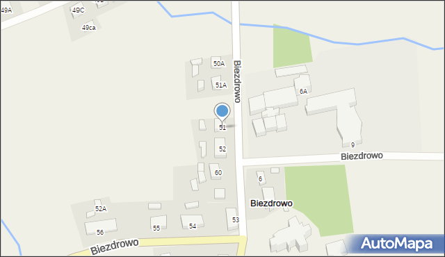 Biezdrowo, Biezdrowo, 51, mapa Biezdrowo