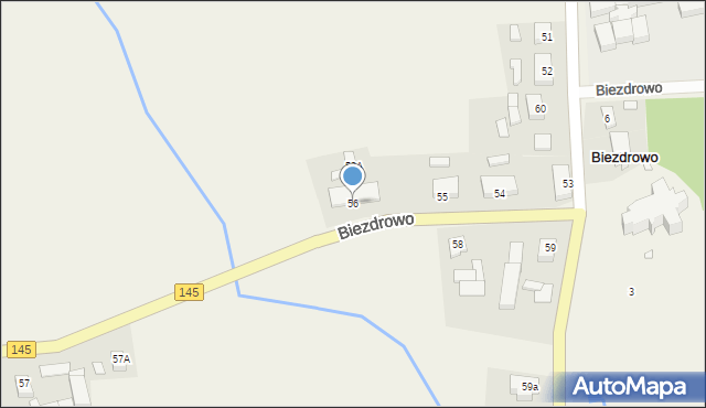 Biezdrowo, Biezdrowo, 56, mapa Biezdrowo