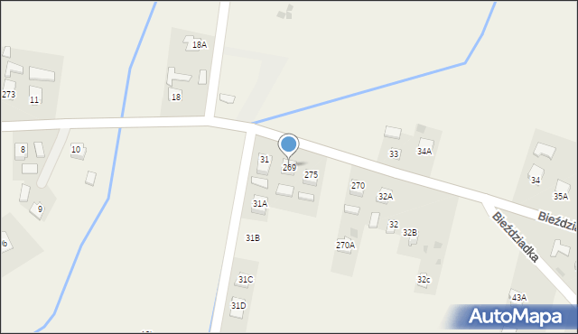 Bieździadka, Bieździadka, 269, mapa Bieździadka