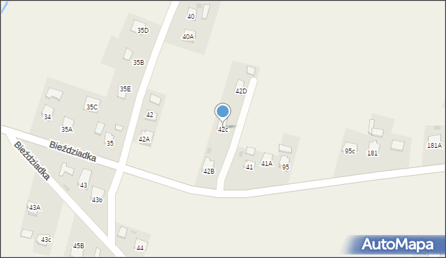 Bieździadka, Bieździadka, 42c, mapa Bieździadka