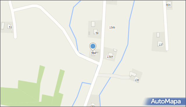 Bieździadka, Bieździadka, 58A, mapa Bieździadka