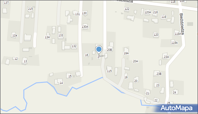 Bieździedza, Bieździedza, 17, mapa Bieździedza