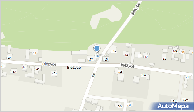 Bieżyce, Bieżyce, 16, mapa Bieżyce