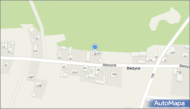 Bieżyce, Bieżyce, 18, mapa Bieżyce