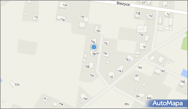 Bieżyce, Bieżyce, 79f, mapa Bieżyce