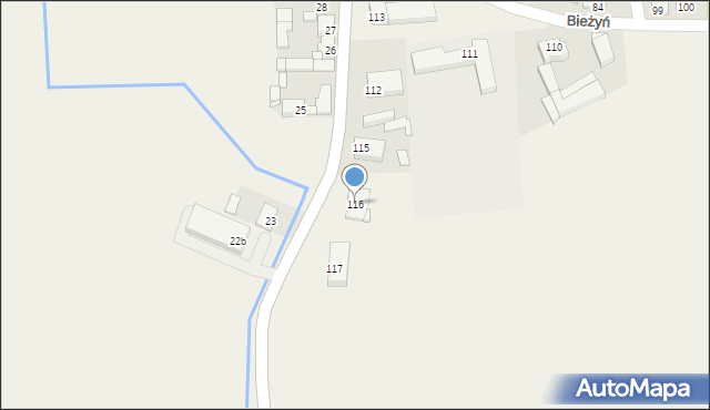 Bieżyń, Bieżyń, 116, mapa Bieżyń