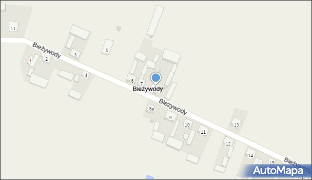 Bieżywody, Bieżywody, 8, mapa Bieżywody