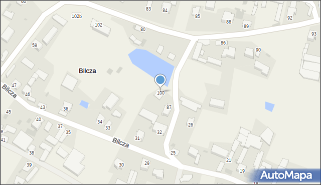 Bilcza, Bilcza, 100, mapa Bilcza