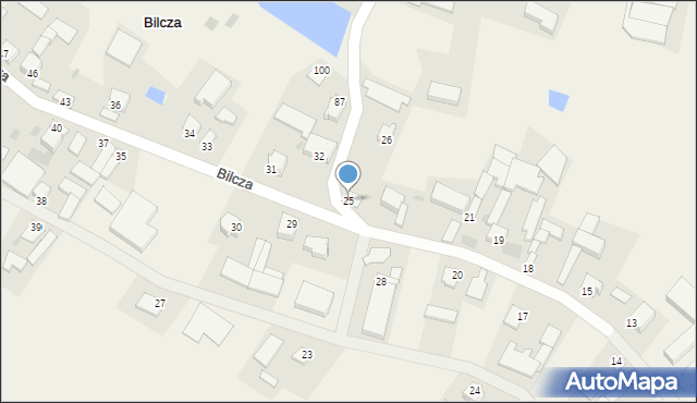 Bilcza, Bilcza, 25, mapa Bilcza