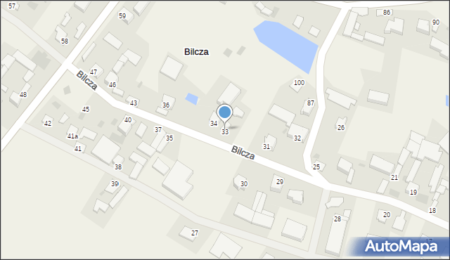 Bilcza, Bilcza, 33, mapa Bilcza