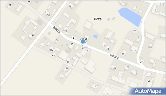 Bilcza, Bilcza, 37, mapa Bilcza