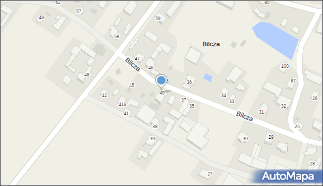 Bilcza, Bilcza, 40, mapa Bilcza