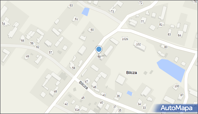 Bilcza, Bilcza, 59, mapa Bilcza