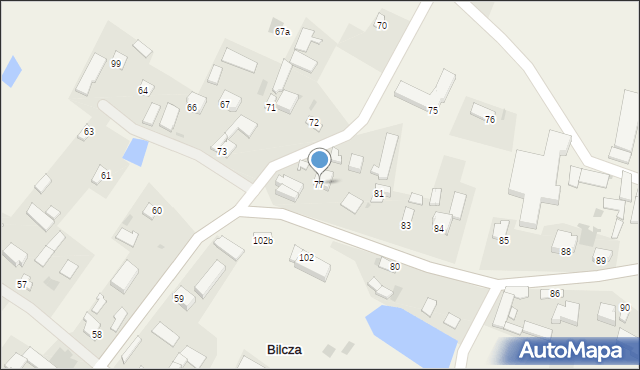 Bilcza, Bilcza, 77, mapa Bilcza