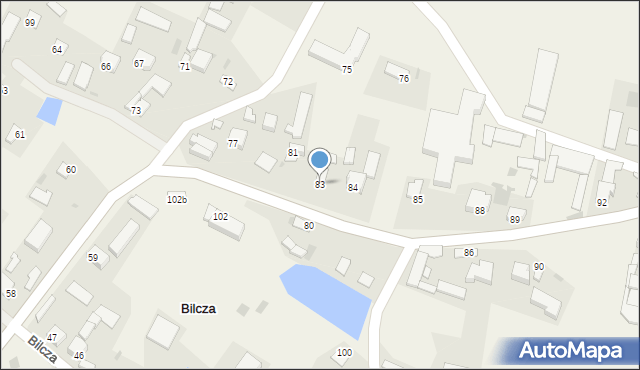 Bilcza, Bilcza, 83, mapa Bilcza