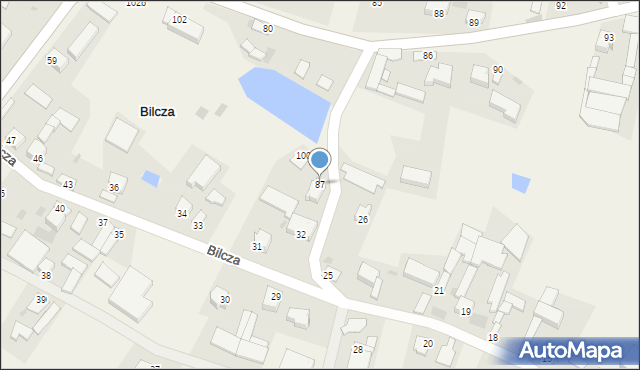 Bilcza, Bilcza, 87, mapa Bilcza