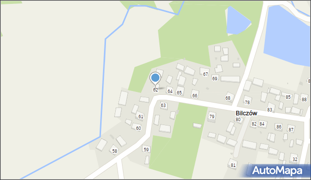 Bilczów, Bilczów, 62, mapa Bilczów