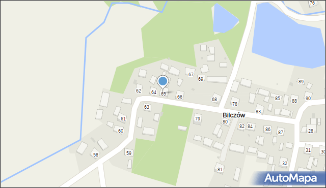 Bilczów, Bilczów, 65, mapa Bilczów