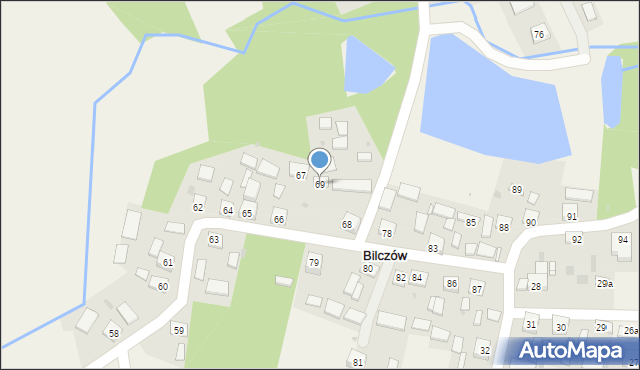 Bilczów, Bilczów, 69, mapa Bilczów