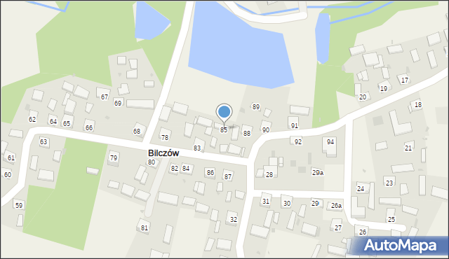 Bilczów, Bilczów, 85, mapa Bilczów