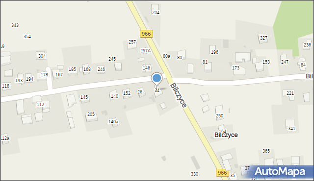 Bilczyce, Bilczyce, 34, mapa Bilczyce