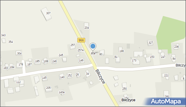 Bilczyce, Bilczyce, 80a, mapa Bilczyce