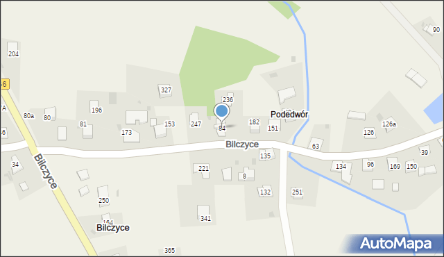 Bilczyce, Bilczyce, 84, mapa Bilczyce