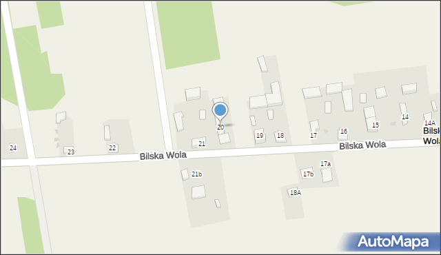 Bilska Wola, Bilska Wola, 20, mapa Bilska Wola