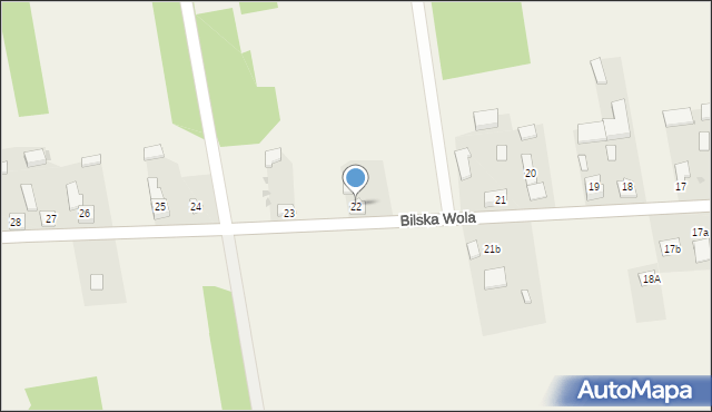 Bilska Wola, Bilska Wola, 22, mapa Bilska Wola