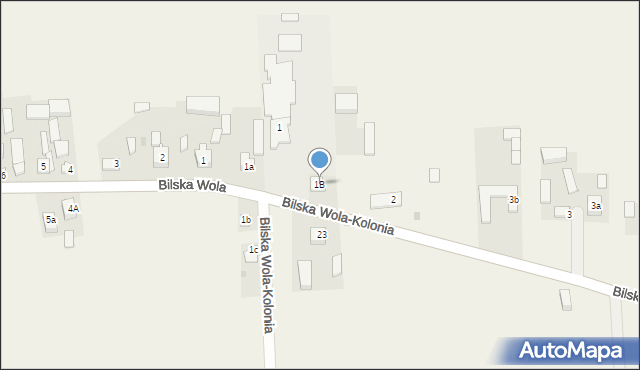 Bilska Wola-Kolonia, Bilska Wola-Kolonia, 1B, mapa Bilska Wola-Kolonia