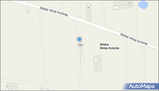 Bilska Wola-Kolonia, Bilska Wola-Kolonia, 30B, mapa Bilska Wola-Kolonia