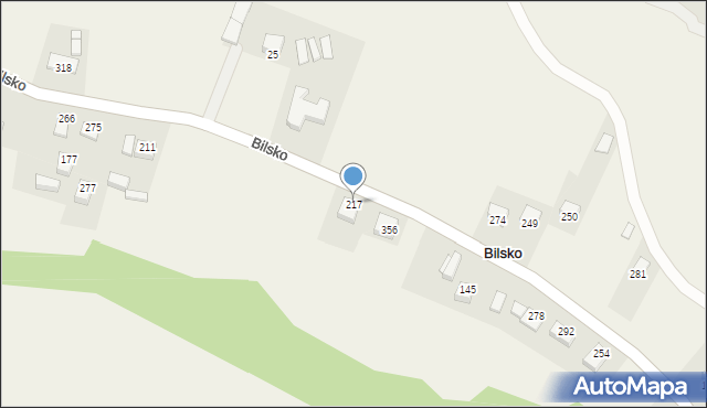 Bilsko, Bilsko, 217, mapa Bilsko