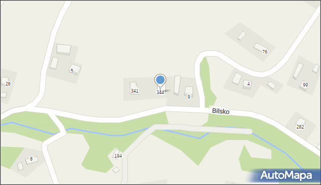 Bilsko, Bilsko, 344, mapa Bilsko