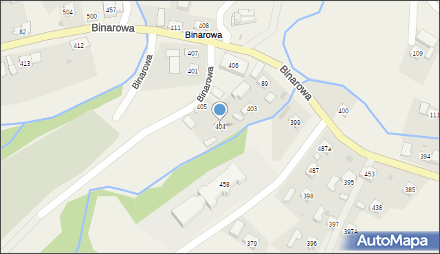 Binarowa, Binarowa, 404, mapa Binarowa