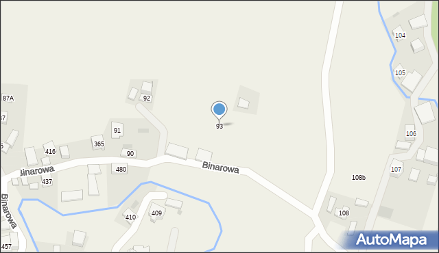 Binarowa, Binarowa, 93, mapa Binarowa
