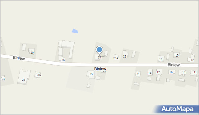 Biniew, Biniew, 24, mapa Biniew