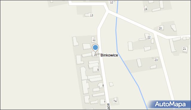 Binkowice, Binkowice, 10, mapa Binkowice