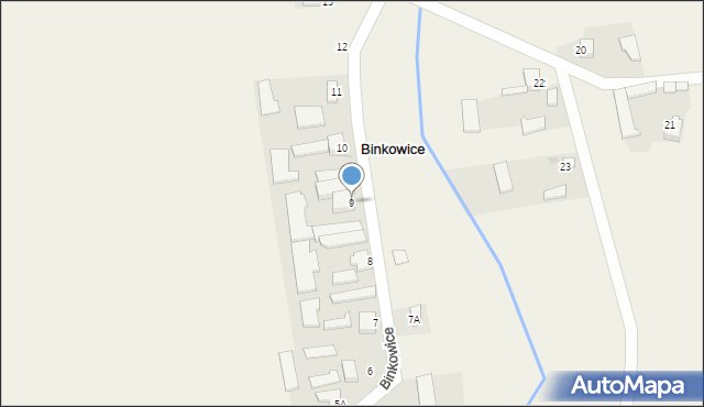 Binkowice, Binkowice, 9, mapa Binkowice