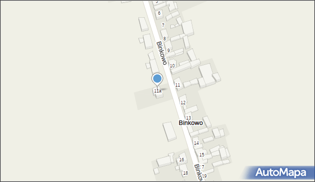 Binkowo, Binkowo, 11a, mapa Binkowo
