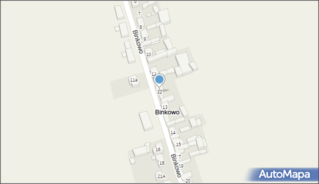 Binkowo, Binkowo, 12, mapa Binkowo