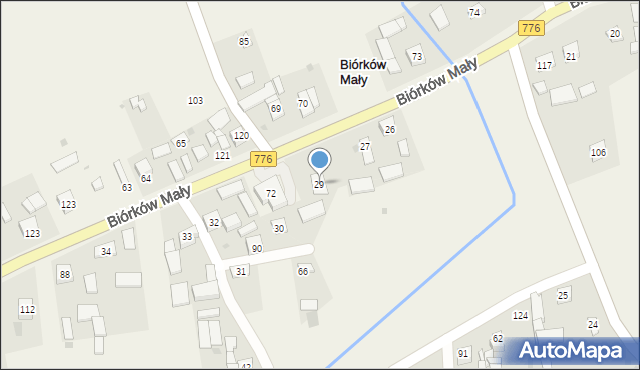 Biórków Mały, Biórków Mały, 29, mapa Biórków Mały