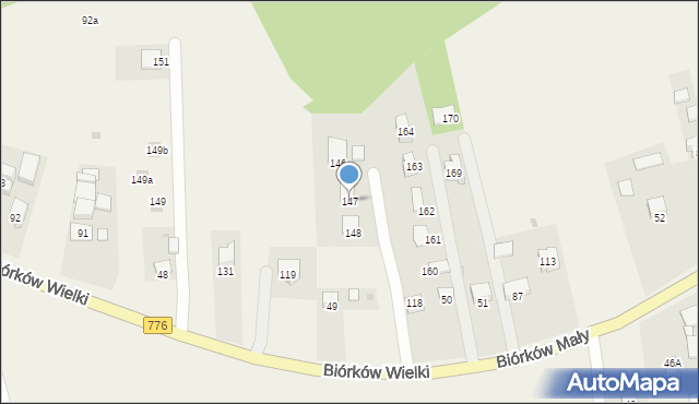 Biórków Wielki, Biórków Wielki, 147, mapa Biórków Wielki