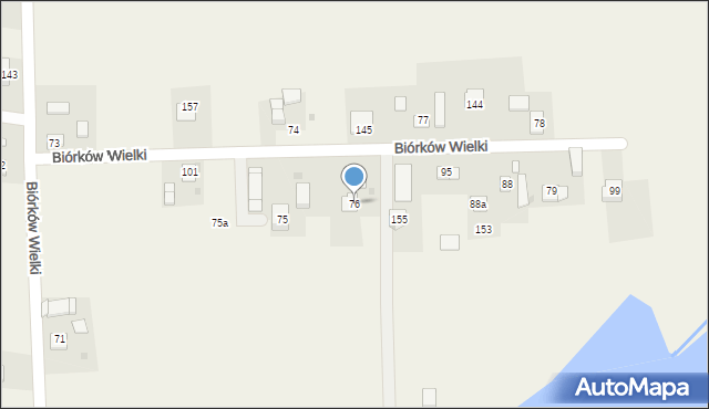 Biórków Wielki, Biórków Wielki, 76, mapa Biórków Wielki