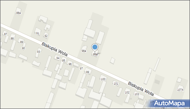 Biskupia Wola, Biskupia Wola, 99a, mapa Biskupia Wola