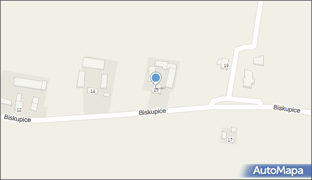 Biskupice, Biskupice, 15, mapa Biskupice