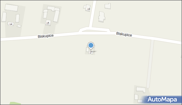 Biskupice, Biskupice, 17, mapa Biskupice